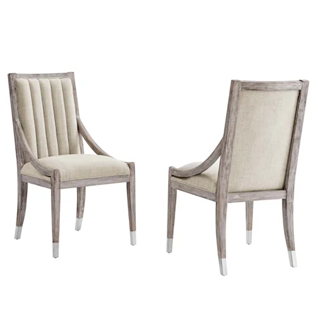 Vintage Fabric Dining Armchairs Set of 2