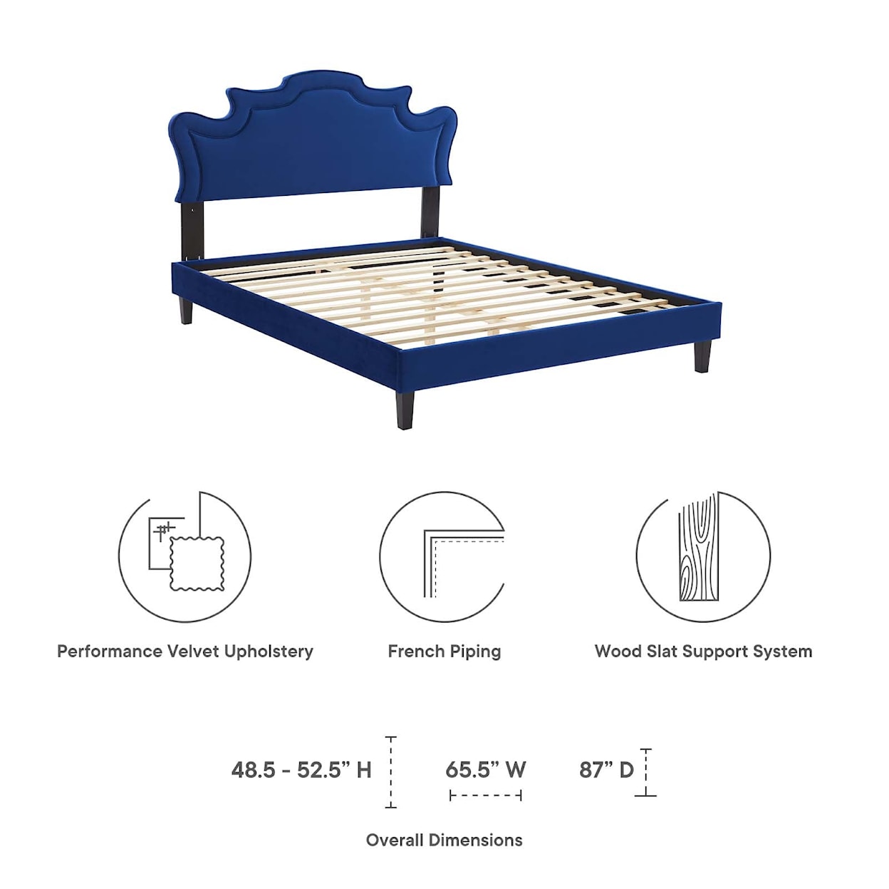 Modway Neena Neena Velvet Twin Bed