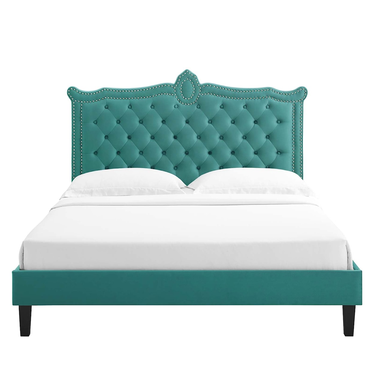 Modway Clara Clara Velvet Queen Platform Bed