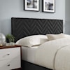 Modway Leah Leah Chevron Velvet Twin Platform Bed