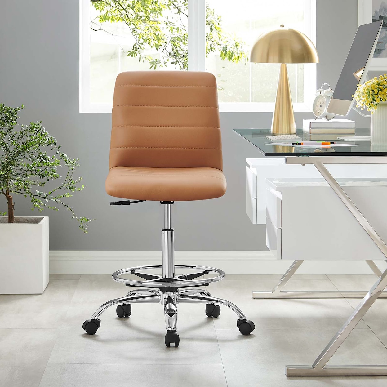 Modway Ripple Armless Drafting Chair