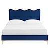 Modway Current Current Velvet Twin Platform Bed