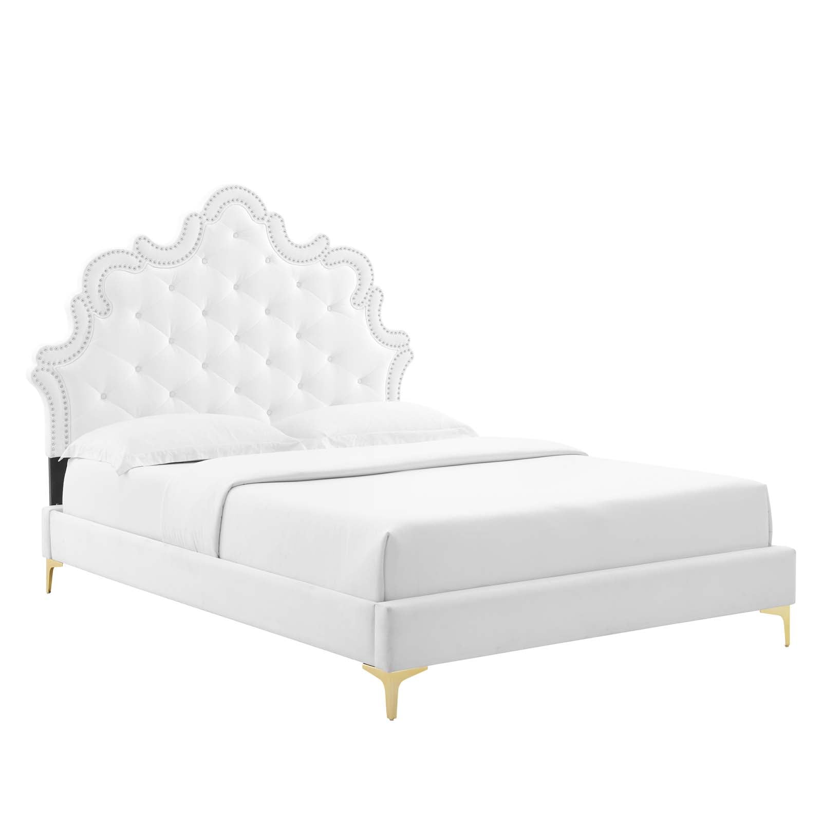 Modway Sasha Sasha ButtonTufted Performance Velvet Full Bed Value