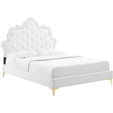 Sasha Velvet Queen Bed