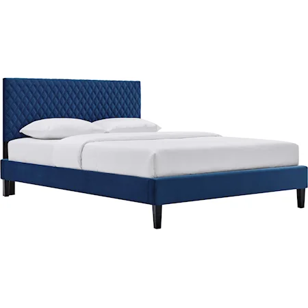 Garcelle Velvet King Platform Bed