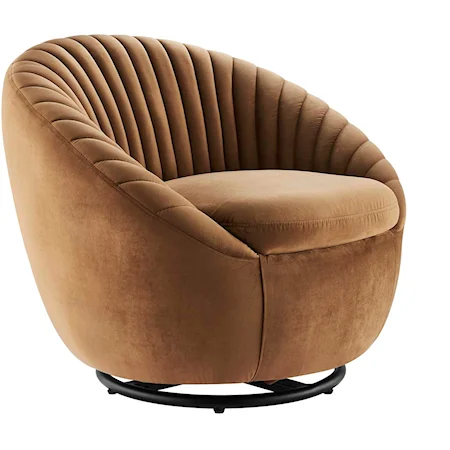 Whirr Velvet Swivel Chair