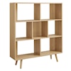 Modway Transmit Transmit 7 Shelf Wood Grain Bookcase