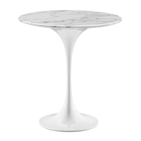 Lippa 20" Round Artificial Marble Side Table
