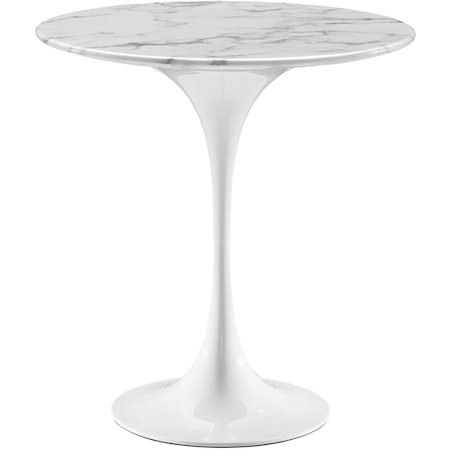 Lippa 20" Round Artificial Marble Side Table