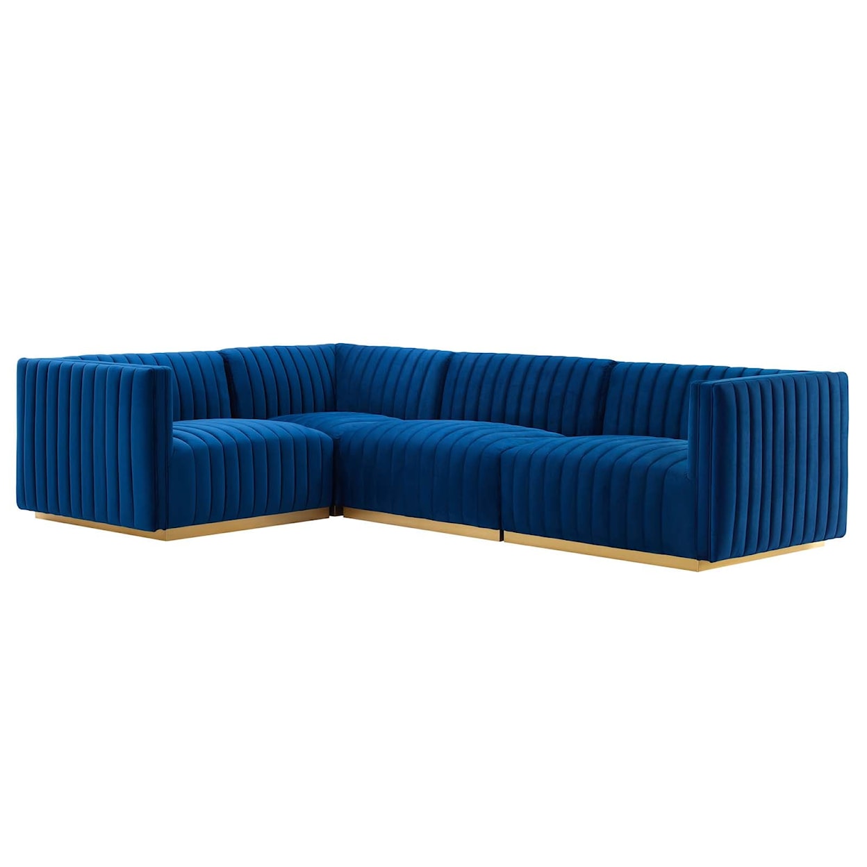 Modway Conjure Velvet 4-Piece Sectional