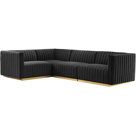 Velvet 4-Piece Sectional