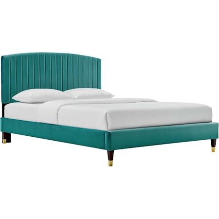 Alessi Velvet Queen Platform Bed