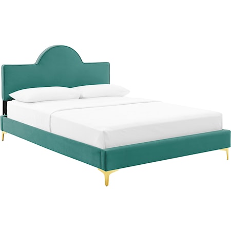 Sunny Velvet Twin Bed