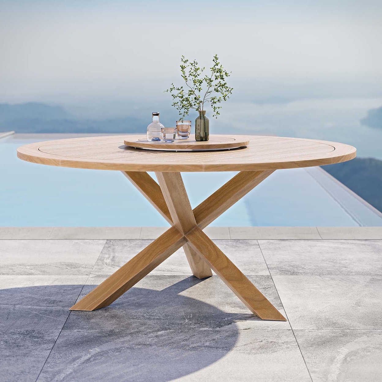 Modway Wellspring Outdoor Patio 63" Dining Table