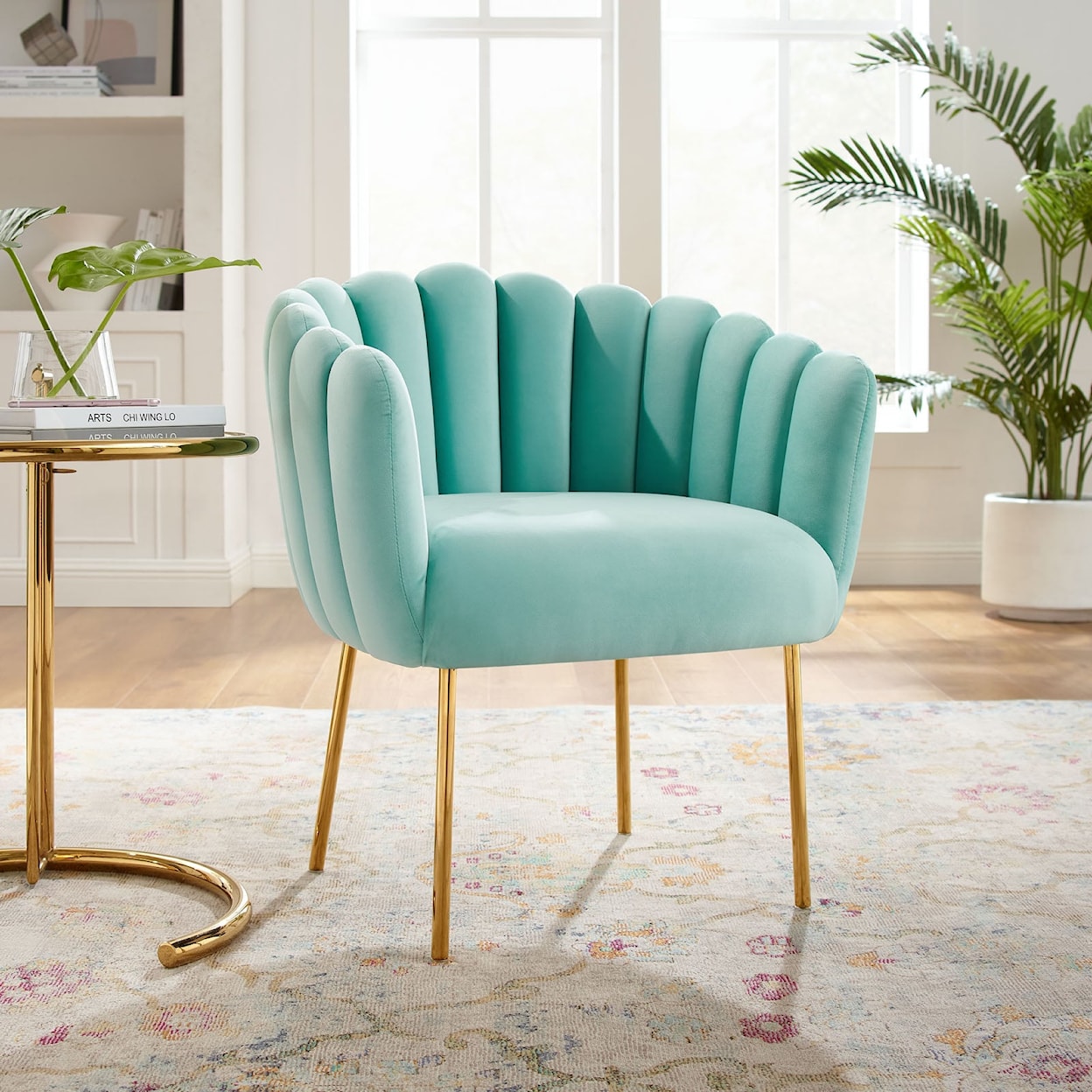 Modway Sanna Sanna Channel Velvet Armchair