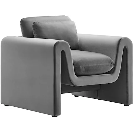 Waverly Performance Velvet Armchair