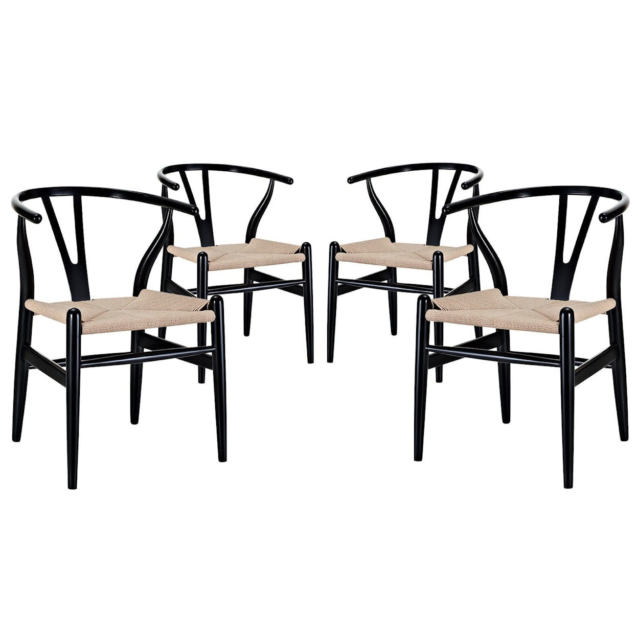 Modway Amish Amish Dining Armchair Set of 4