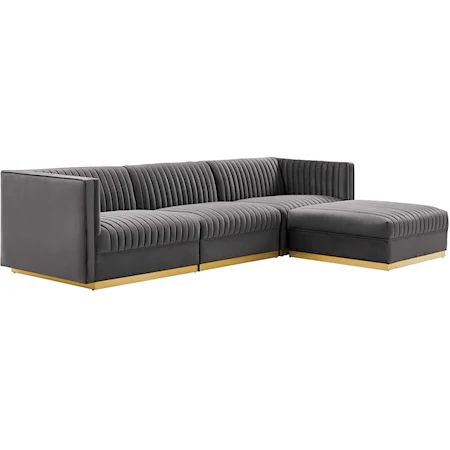 4-Piece Modular Sectional Sofa