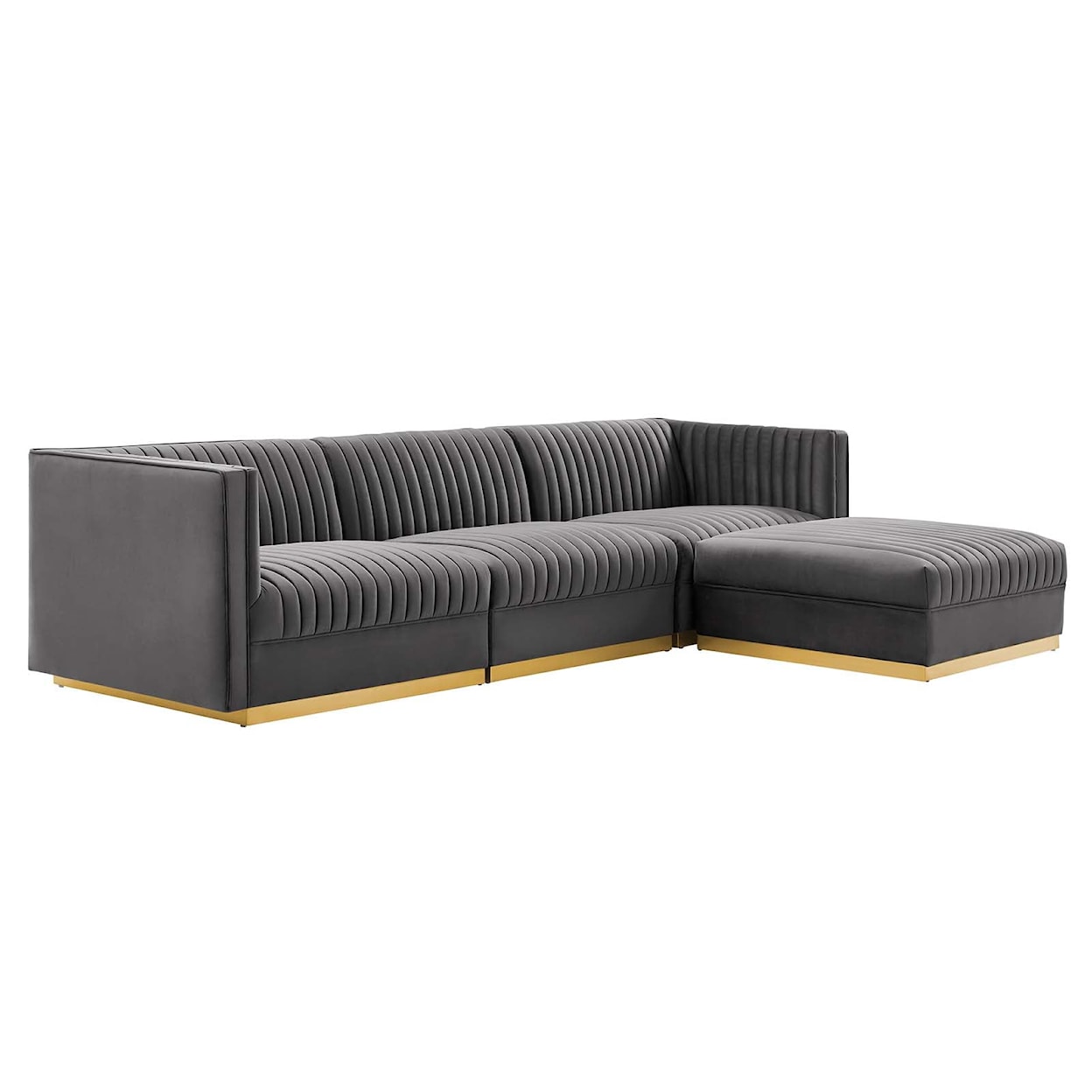 Modway Sanguine 4-Piece Modular Sectional Sofa