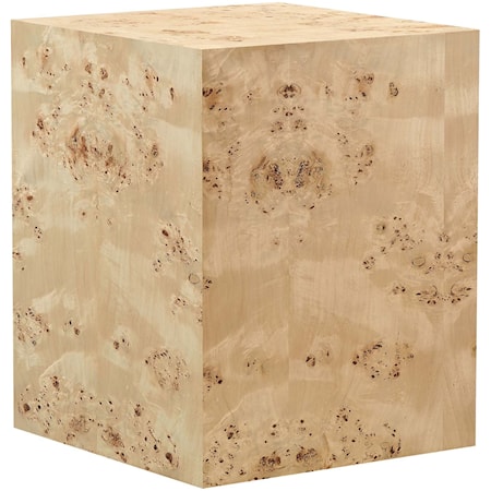 Cosmos 16" Square Burl Wood Side Table