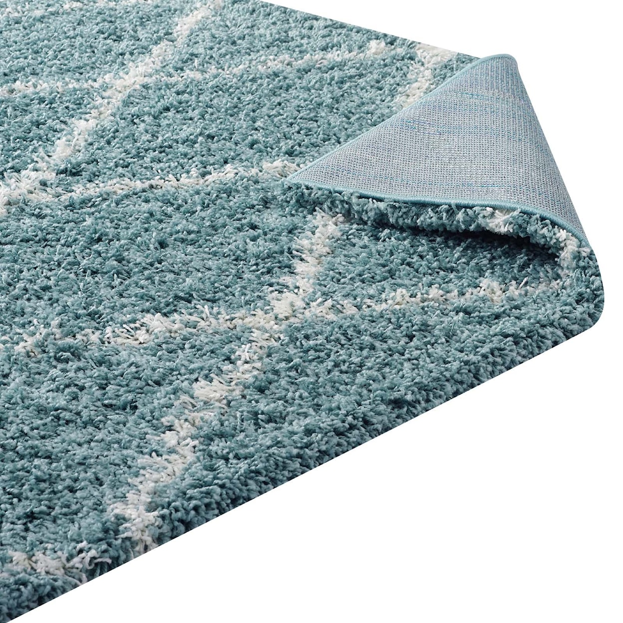 Modway Toryn Diamond Trellis Shag Area Rug