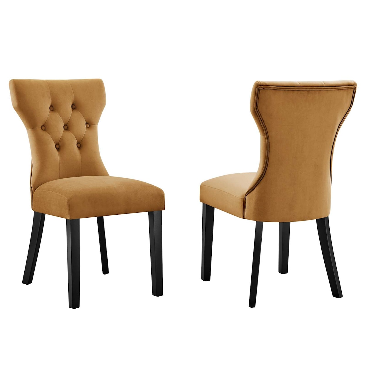 Modway Silhouette Silhouette Velvet Dining Chairs - Set of 2