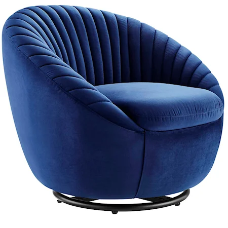 Whirr Velvet Swivel Chair