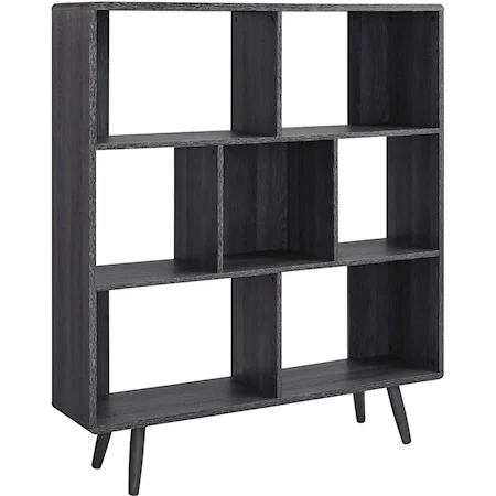 Transmit 7 Shelf Wood Grain Bookcase