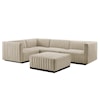 Modway Conjure Fabric 5-Piece Sectional