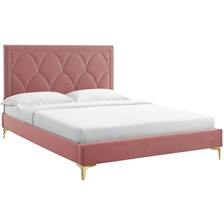 Kendall Velvet Queen Bed