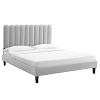 Reagan Queen Performance Velvet Platform Bed