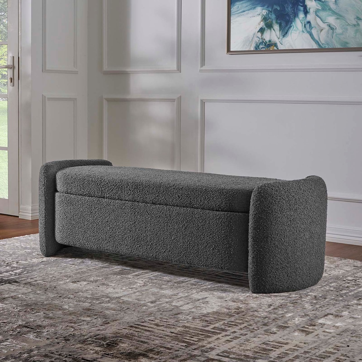 Modway Nebula Nebula Boucle Upholstered Bench