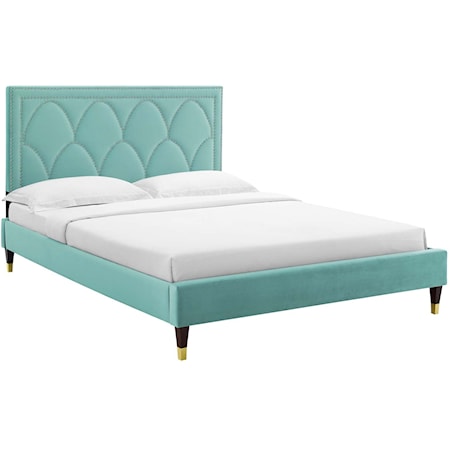 Kendall Velvet Queen Bed