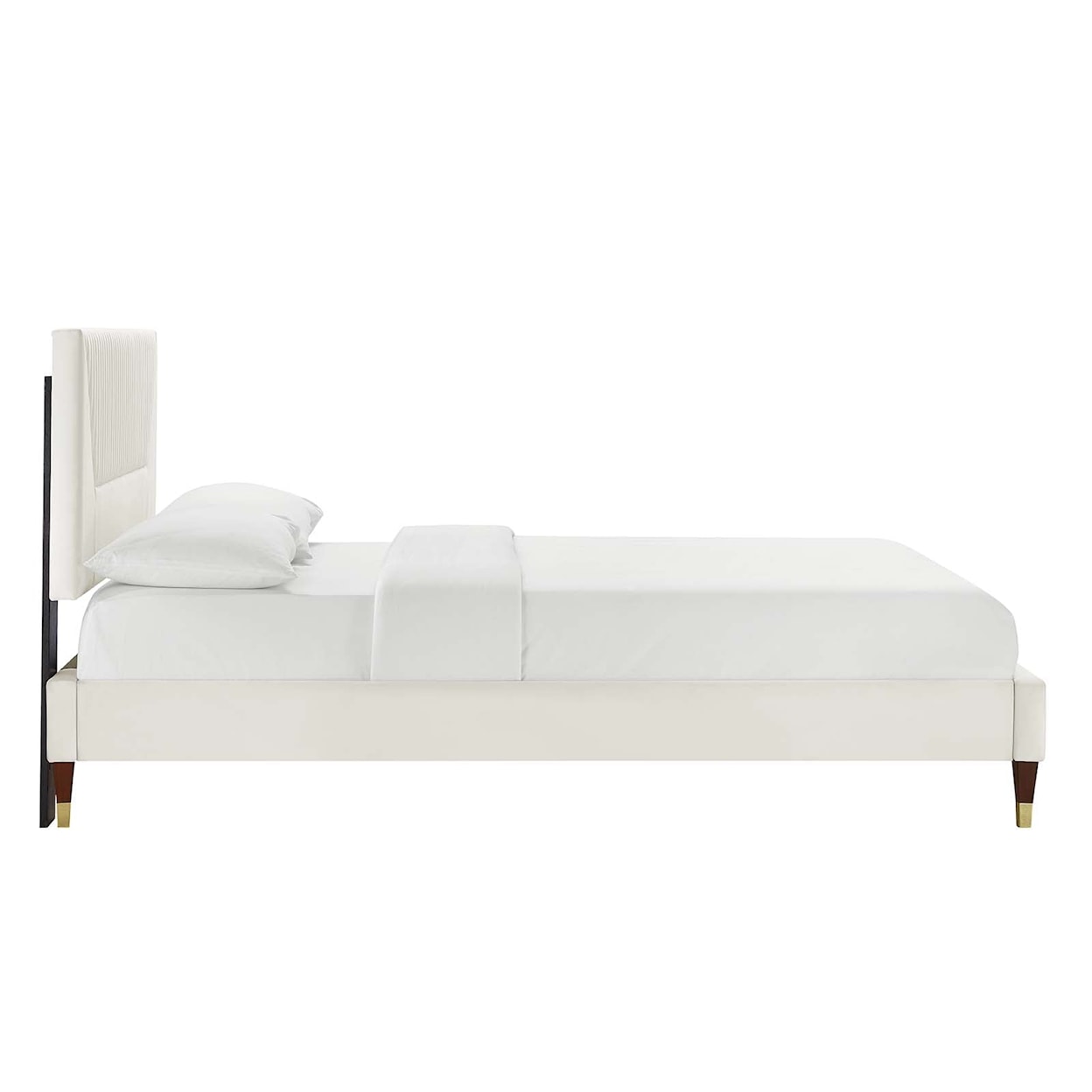 Modway Yasmine Yasmine Channel Velvet King Platform Bed