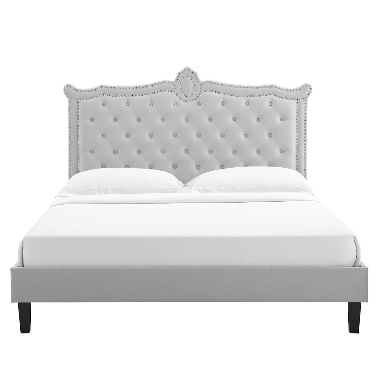 Modway Clara Clara Velvet Queen Platform Bed