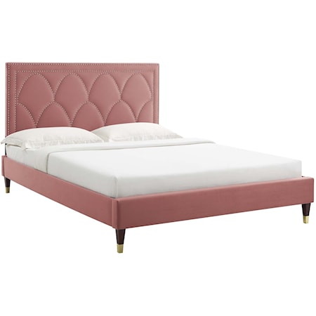 Kendall Velvet Queen Bed