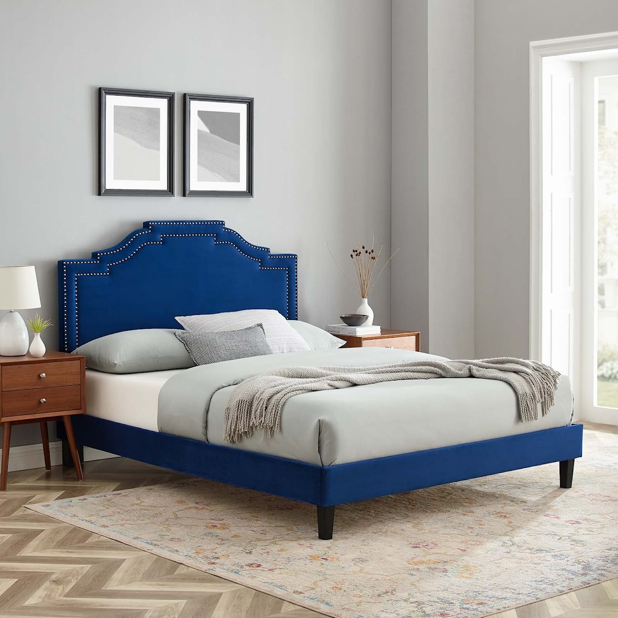 Modway Adelaide Adelaide Velvet Twin Platform Bed