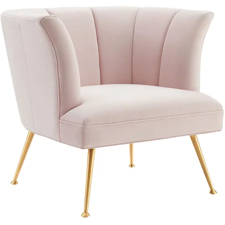 Veronica Channel Velvet Armchair