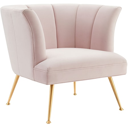 Veronica Channel Velvet Armchair