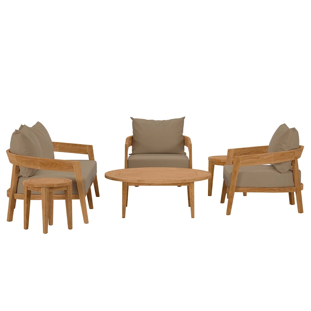 Modway Brisbane 6-Piece Patio Outdoor Patio Set