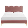 Modway Current Current Velvet Twin Platform Bed