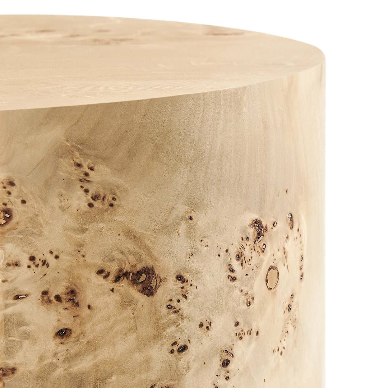 Modway Cosmos Cosmos 16" Round Burl Wood Side Table