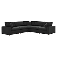 Commix Down Filled Overstuffed 5 Piece 5-Piece Sectional Sofa