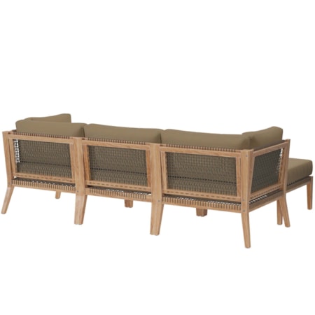 Outdoor Patio 4-Piece Sectional Sofa