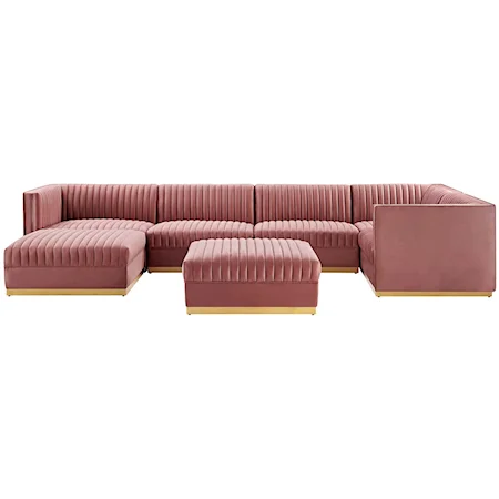 7-Piece Right-Facing Modular Sectional Sofa