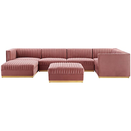 7-Piece Right-Facing Modular Sectional Sofa