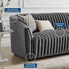 Modway Announce Announce Velvet Channel Sofa