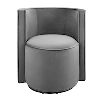 Contemporary Della Performance Velvet Fabric Swivel Chair