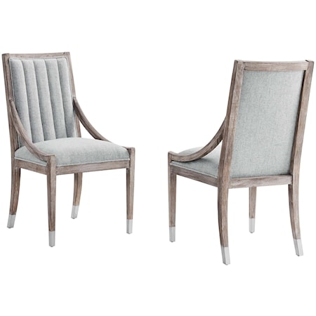Vintage Fabric Dining Armchairs Set of 2