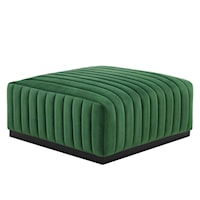 Conjure Channel Tufted Performance Velvet Ottoman